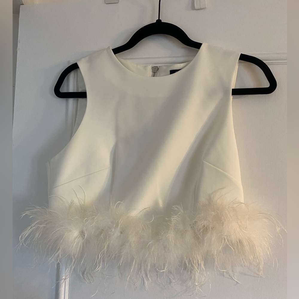 Cropped Feather Top